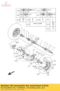 yamaha 931063804700 oil seal - Bottom side