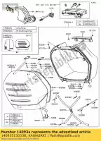 14093513053B, Kawasaki, housse, sacoche latérale, rh, m.m.gr zg140 kawasaki  tr 1400 2015 2016 2017, Nouveau