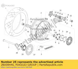 Piaggio Group 2B008446 ruota fonica achterste - Onderkant