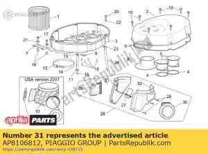 Piaggio Group AP8106812 prawy kolektor dolotowy - Lewa strona