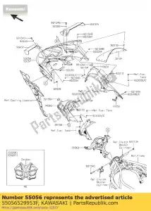 kawasaki 55056529953F cow-assy, ??upp, r.carbo zx100 - Il fondo