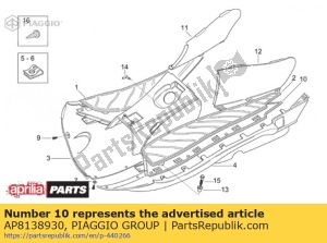 aprilia AP8138930 pianale poggia piedi nero - Il fondo