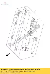 Suzuki 5117101D60 spring,main - Bottom side