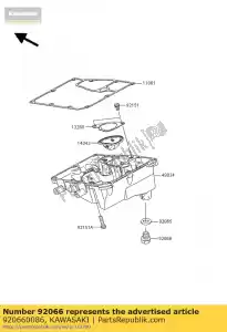 Kawasaki 920660086 plug,drain,12x22 - Bottom side