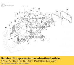 Aprilia 575607, Gancho, OEM: Aprilia 575607