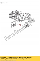 Aprilia 497091, Uszczelka zestawu silnika, OEM: Aprilia 497091