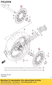 Suzuki 5921037H01 tarcza hamulcowa gsx- - Dół