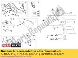 Aprilia AP8127148, Cableado, OEM: Aprilia AP8127148