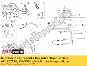 aprilia AP8127148 cableado - Lado inferior