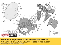 Aprilia AP8134554, Rh cent.fairing, OEM: Aprilia AP8134554