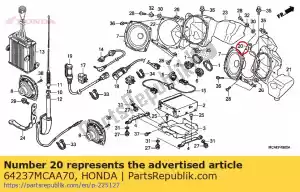 Honda 64237MCAA70 plato, r. caja del altavoz - Lado inferior