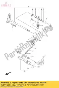 yamaha 905061801500 spring, tension - Bottom side