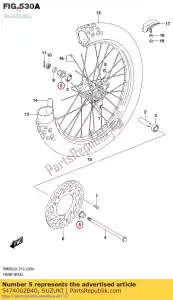 suzuki 5474002B40 przek?adka, topór przedni - Dół