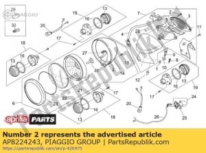 aprilia AP8224243 selbstschneidende schraube 3,9x25 - Unterseite