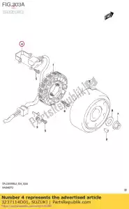 Suzuki 3237114D01 klem, magneto l - Onderkant