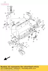 Tutaj możesz zamówić uchwyt, przewód hamulcowy 5 od Yamaha , z numerem części 5S72588F0000: