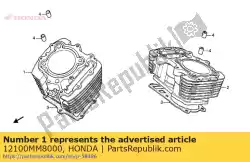 cylinder comp., fr van Honda, met onderdeel nummer 12100MM8000, bestel je hier online: