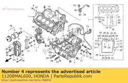 opening, 2 mm van Honda, met onderdeel nummer 11208MAL600, bestel je hier online: