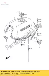 suzuki 0911606097 tornillo, 6x35 - Lado inferior