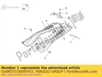 GU0657310000YV2, Piaggio Group, carénage arrière. vert moto-guzzi griso 1200 2007, Nouveau