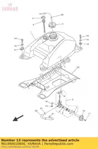 yamaha 901490610800 tornillo - Lado inferior