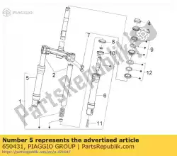 Qui puoi ordinare r. H. Top wuxi manica corta da Piaggio Group , con numero parte 650431: