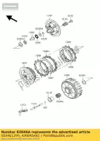 920461299, Kawasaki, Ago cuscinetto kx125-m1 kawasaki kx 125 2003 2004 2005 2006 2007 2008, Nuovo