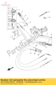 yamaha 901490427800 screw(3he) - Bottom side