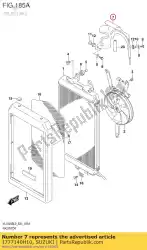 Here you can order the shield,radiator from Suzuki, with part number 1777140H10: