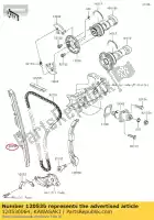 120530064, Kawasaki, catena guida kx450d6f kawasaki  klx kx 450 2006 2007 2008 2009 2010 2011 2012 2013 2014 2015 2016 2017 2018 2019 2020 2021, Nuovo