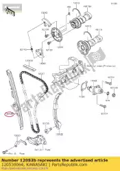 Aquí puede pedir cadena de guia kx450d6f de Kawasaki , con el número de pieza 120530064: