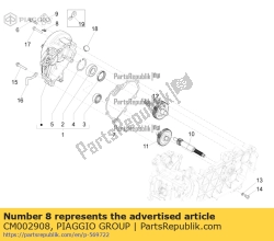 Aprilia CM002908, Slangklem, OEM: Aprilia CM002908