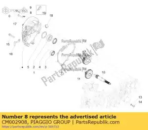 Piaggio Group CM002908 braçadeira de mangueira - Lado inferior