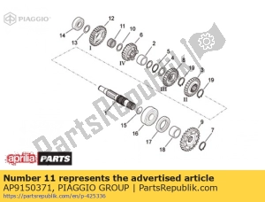 aprilia AP9150371 roller cage d20x24x10 - Bottom side