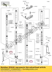 Ici, vous pouvez commander le entretoise kx450d7f auprès de Kawasaki , avec le numéro de pièce 920260097: