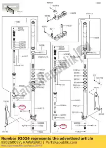 kawasaki 920260097 entretoise kx450d7f - La partie au fond