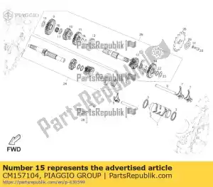 Piaggio Group CM157104 rondelle de butée 1,8 - La partie au fond