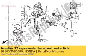Honda 99103MV90380 jato, lento, # 38 - Lado inferior