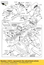 plaat, rugleuning vn1600-d1h van Kawasaki, met onderdeel nummer 132710404, bestel je hier online: