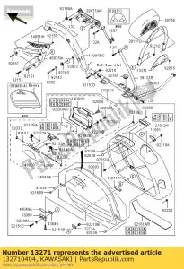 kawasaki 132710404 plate,backrest vn1600-d1h - Bottom side