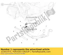 Ici, vous pouvez commander le béquille centrale avec i. P. Auprès de Piaggio Group , avec le numéro de pièce 1C001975: