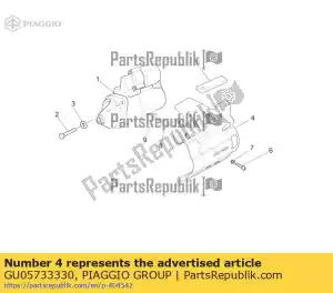 Piaggio Group GU05733330 capa cromada cinza - Lado inferior