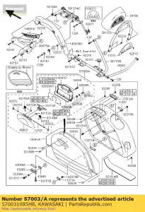 Kawasaki 570031085H8 bag-assy, ??rh, heban - Dół