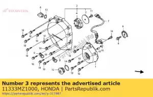 honda 11333MZ1000 plate, clutch cover rubber - Bottom side