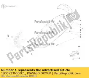 Piaggio Group 1B009236000C1 sella completa mp3 400 hpe base e sport - Bottom side