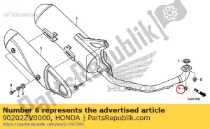 Honda 90202ZV0000 parafusos, porcas, etc. - Parte inferior