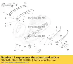 Ici, vous pouvez commander le réflecteur lh auprès de Piaggio Group , avec le numéro de pièce 58232R: