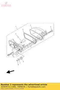 yamaha 3D9H47211000 lens, achterlicht - Onderkant