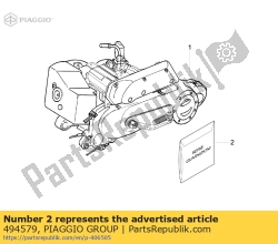 Aprilia 494579, Junta do conjunto do motor, OEM: Aprilia 494579