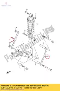 Suzuki 6264132F00 rod,rear cushio - Bottom side